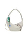 DESIGUAL Women's Beige Half Logo Zante Shoulder Bag