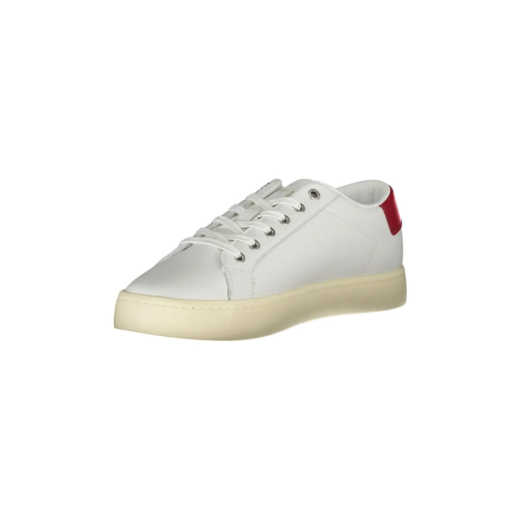 CALVIN KLEIN Men's White Sneakers with Contrast Details