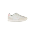 CALVIN KLEIN Scarpe Sneakers Donna Bianche con Dettagli Rosa e Logo