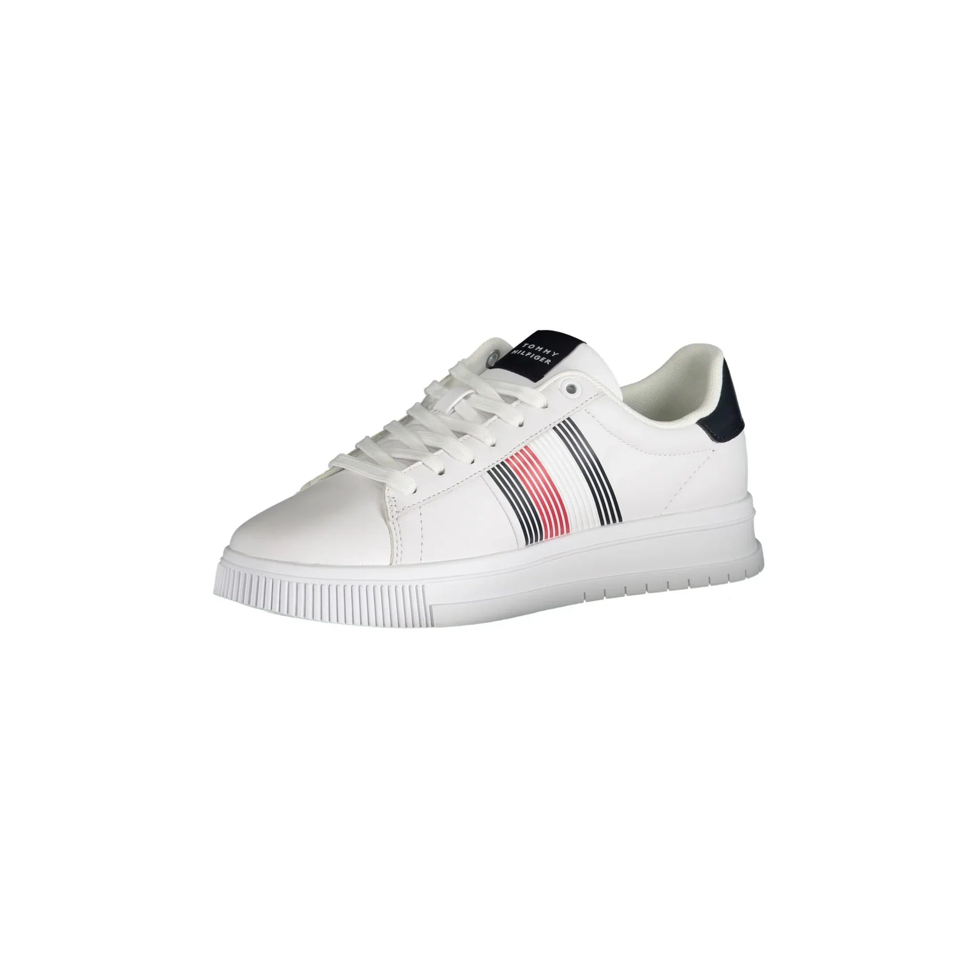 TOMMY HILFIGER Men's White Sneakers with Contrast Details