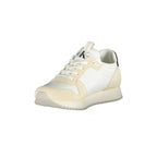 CALVIN KLEIN Scarpe Sneakers Donna Bianche con Dettagli a Contrasto