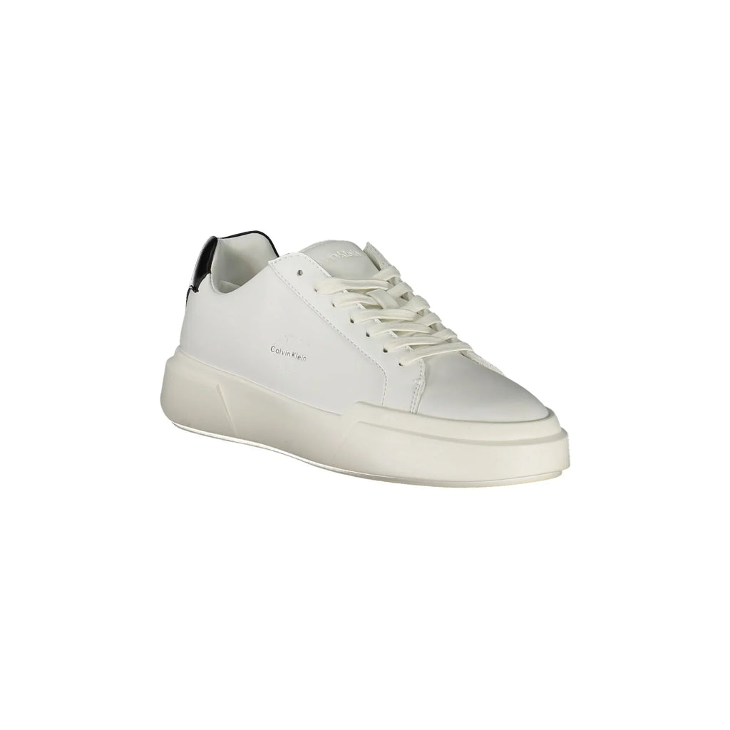 CALVIN KLEIN Sneakers Donna Bianche con Lacci e Dettagli in Nero