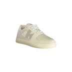 CALVIN KLEIN Scarpe Sneakers Uomo Bianche con Dettagli Tortora