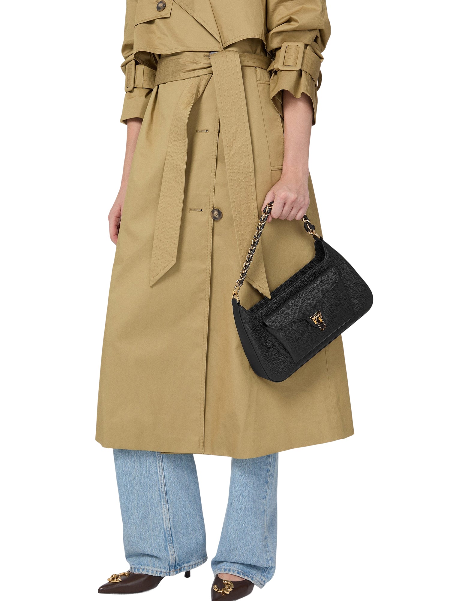 COCCINELLE Women's Red Shoulder Bag, Genuine Leather, Beat Generation