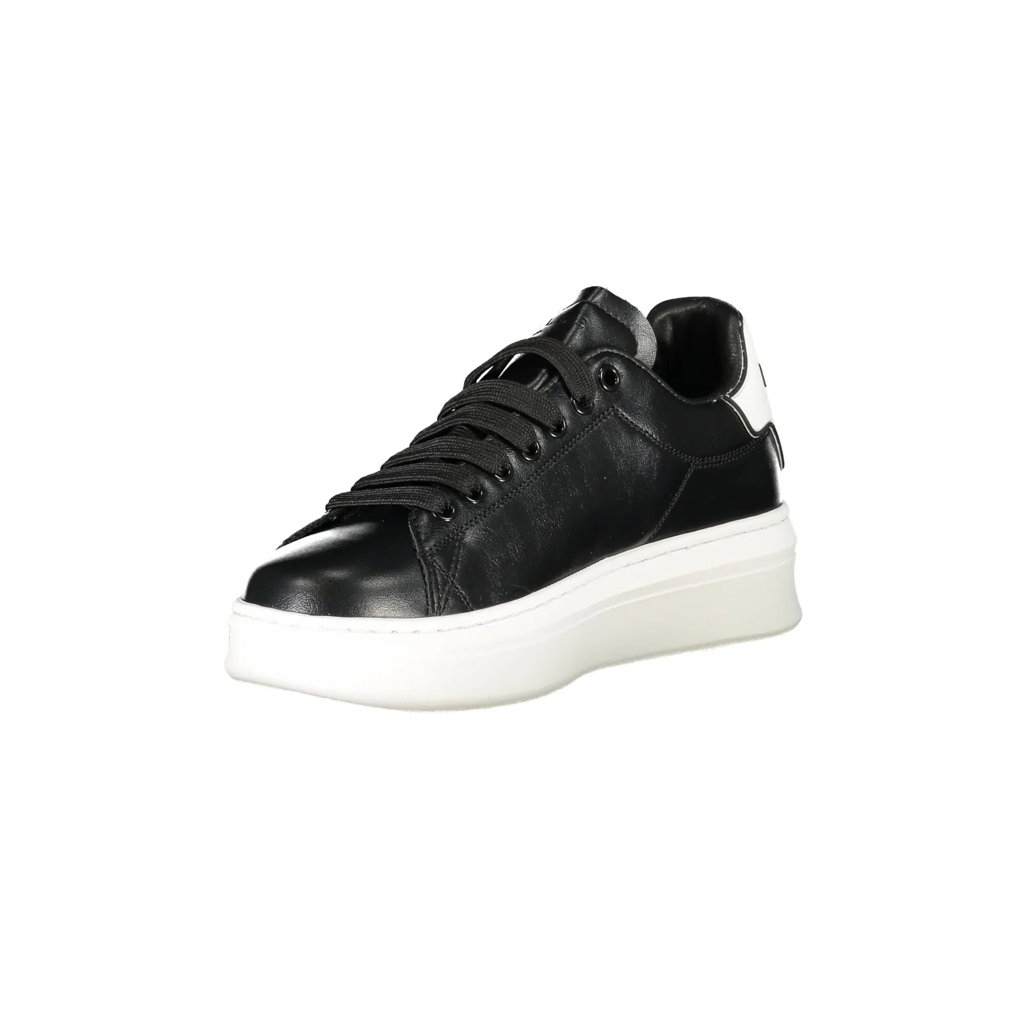 GAELLE PARIS Women's Black Sneakers with Contrast Details