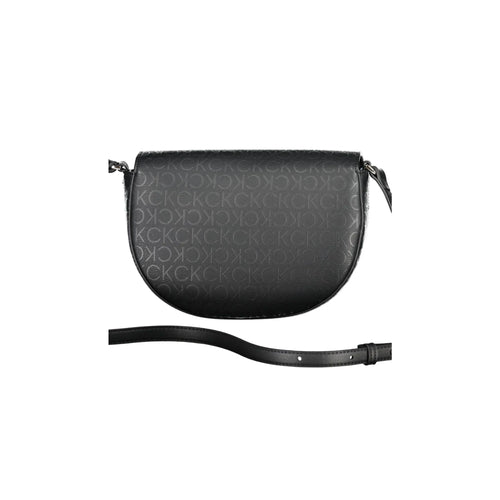 Calvin Klein Women's Black Shoulder Bag with Internal Pocket and Magnetic Closure