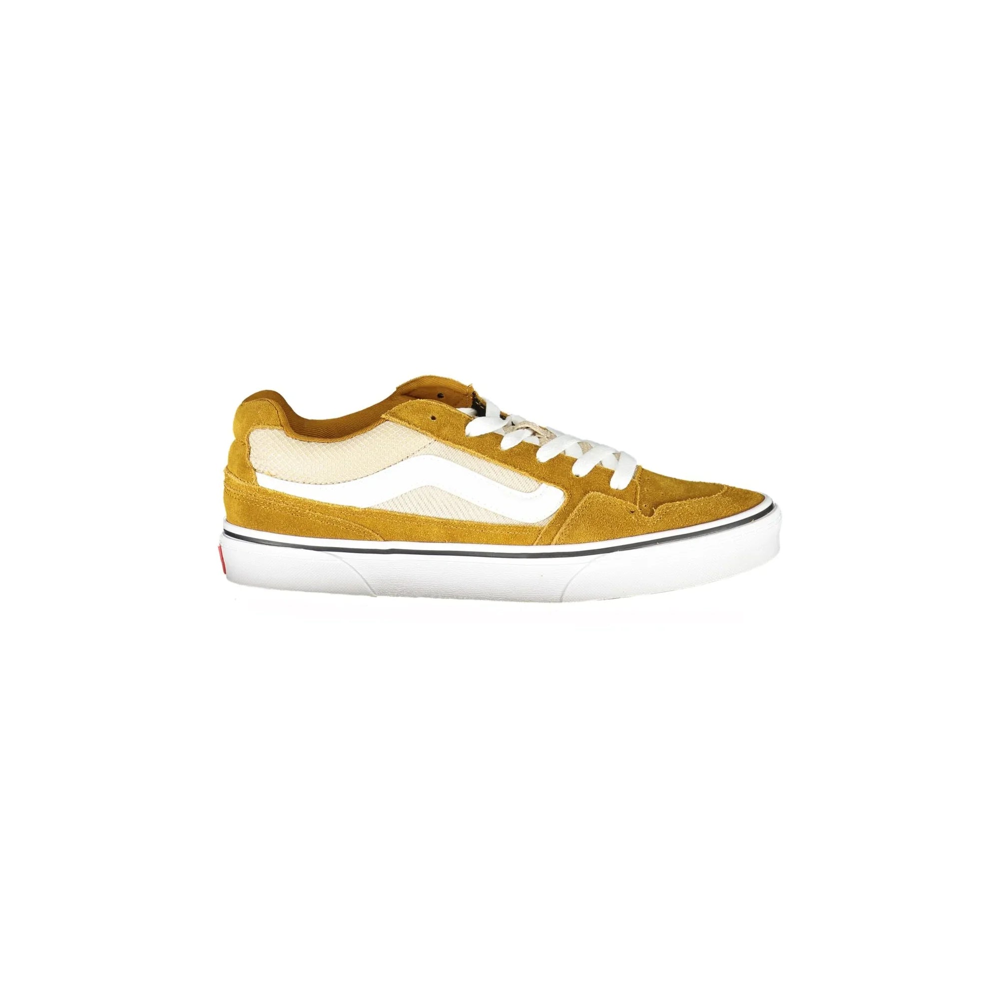 VANS Men's Yellow Lace-up Sports Shoes with Contrast Details