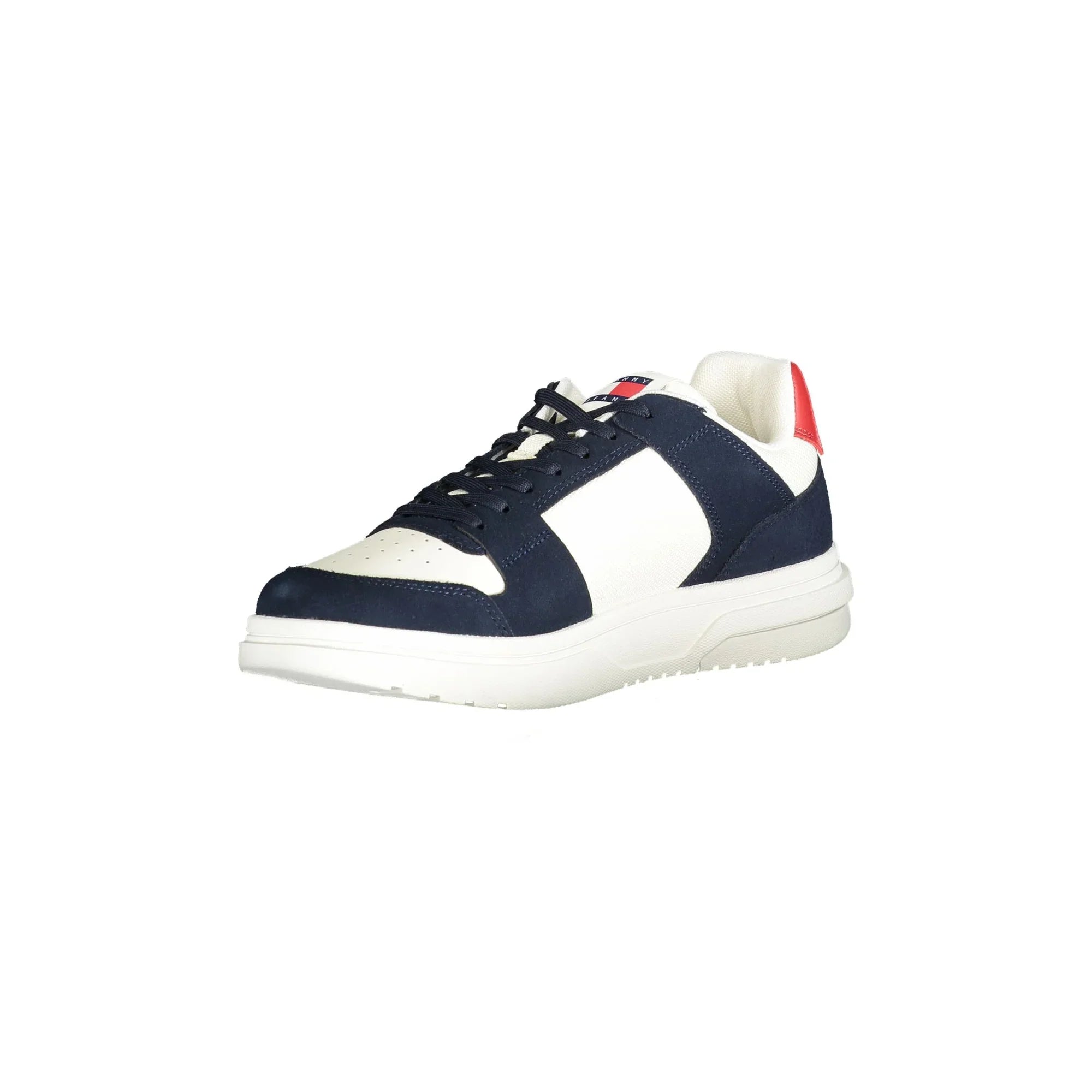 CALVIN KLEIN Men's White Athletic Shoes with Black Details and Removable Insole