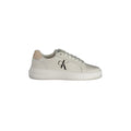 CALVIN KLEIN Scarpe Sneakers Donna Bianche con Dettagli a Contrasto