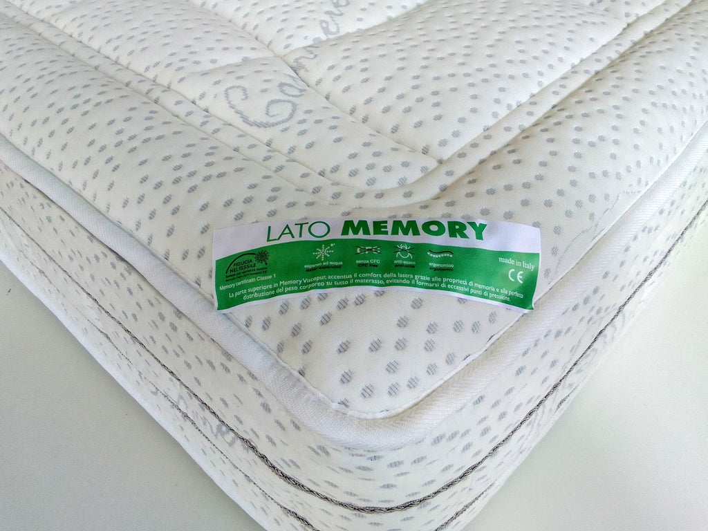 Semi-Rigid Pocket Sprung and Memory Foam Mattress H28 cm Summer and Winter Sides - SATURNO