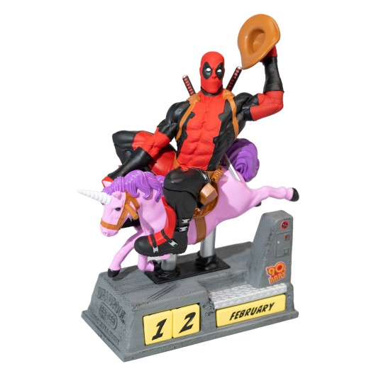 Marvel Deadpool Pony Perpetual 3D Desk Calendar Figure Gadget Statue 21Cm