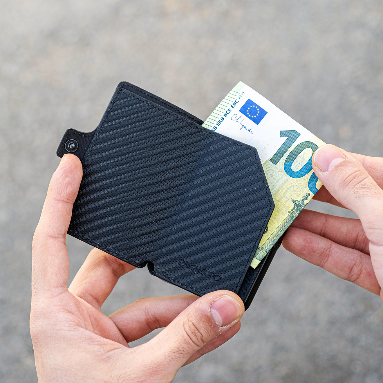 KLIK Minimal SLIM without coin pocket Carbon