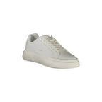CALVIN KLEIN Women's White Lace-Up Sneakers with Removable Footbed