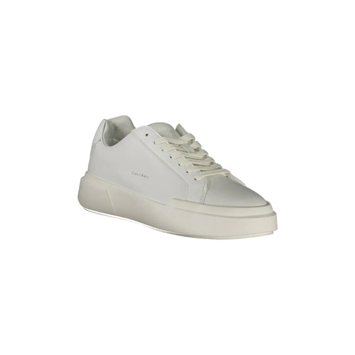 CALVIN KLEIN Sneakers Donna Bianche con Lacci e Plantare Removibile