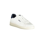 BLAUER Scarpe Sneakers Uomo Bianche con Dettagli Blu e Plantare Removibile