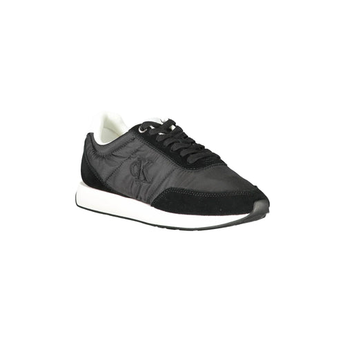 CALVIN KLEIN Sneakers Donna Nere con Lacci e Dettagli in Bianco