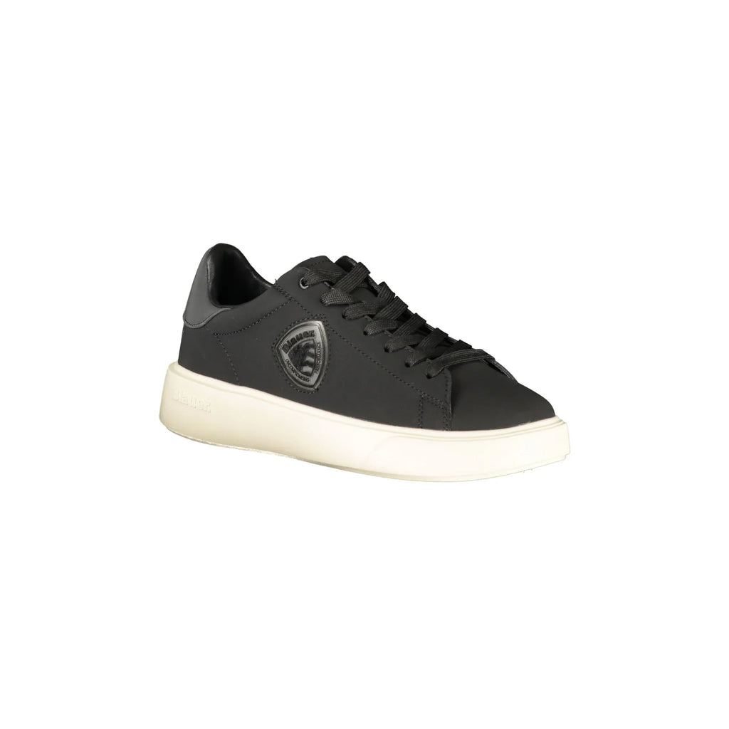 BLAUER Sneakers Uomo Nere con Lacci e Dettagli a Contrasto