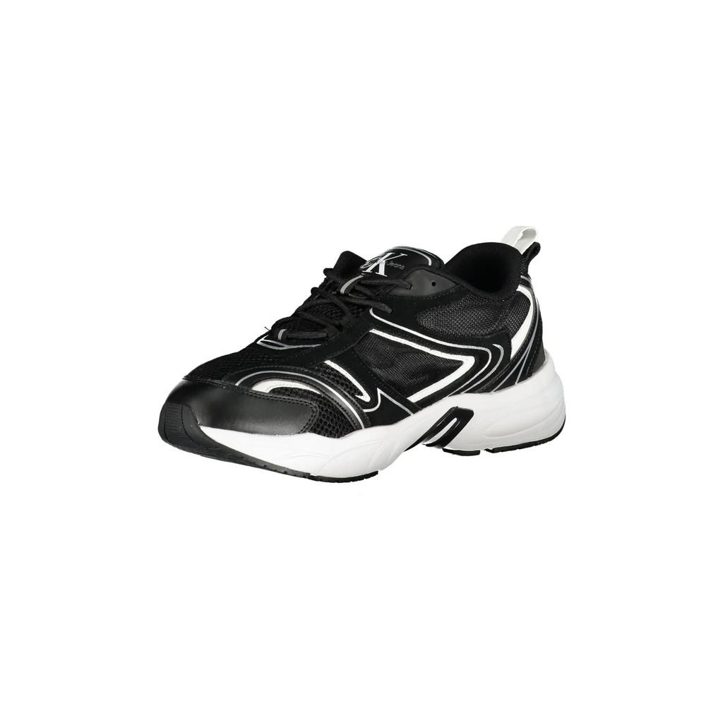 CALVIN KLEIN Scarpe Sneakers Uomo Nere con Dettagli a Contrasto