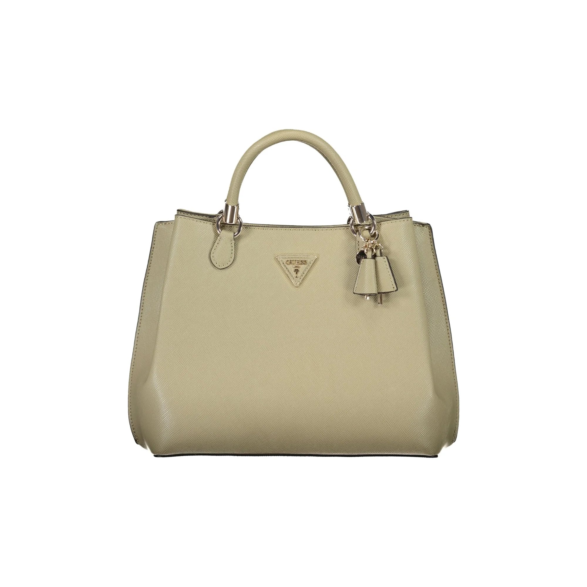 Guess Jeans Women's Green Gizele Bag with Shoulder Strap and Double Handles