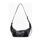 DESIGUAL Women's Black Shoulder Bag, Poker Face Munster