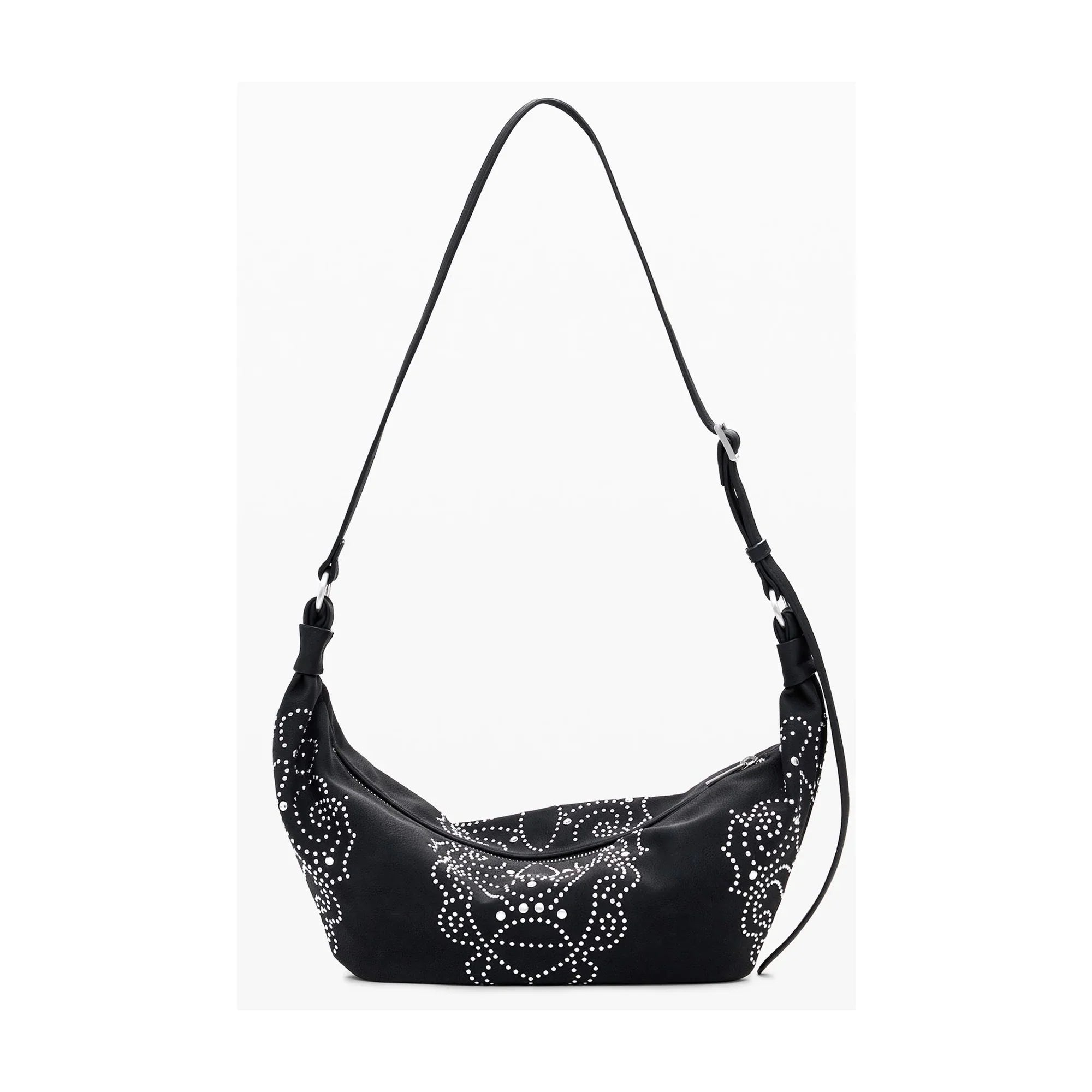 DESIGUAL Women's Black Shoulder Bag, Poker Face Munster