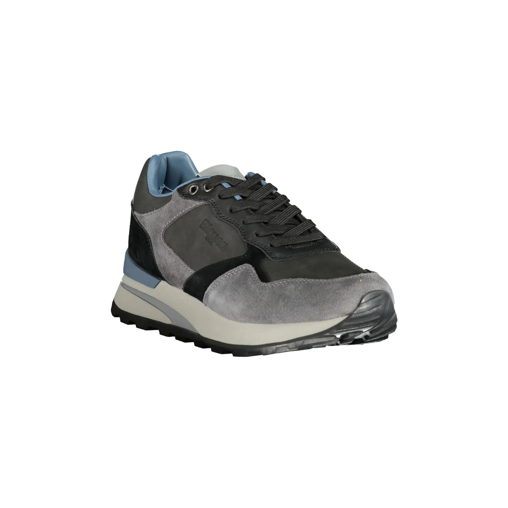 BLAUER Men's Gray Sneakers with Removable Footbed