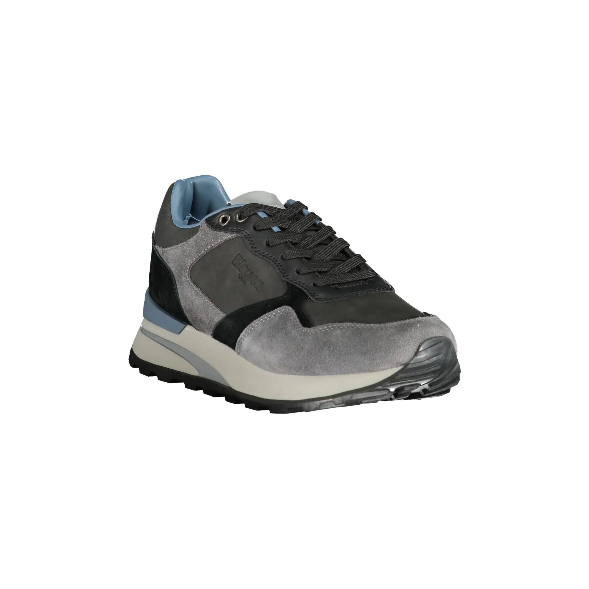 BLAUER Men's Gray Sneakers with Removable Footbed