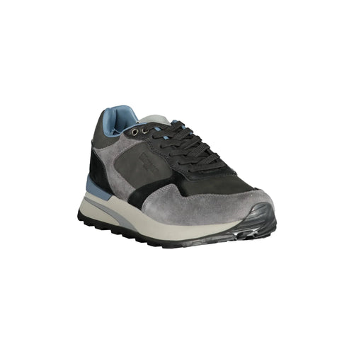 BLAUER Men's Gray Sneakers with Removable Footbed