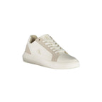 CALVIN KLEIN Scarpe Sneakers Uomo Bianche con Dettagli Grigi e Plantare Removibile