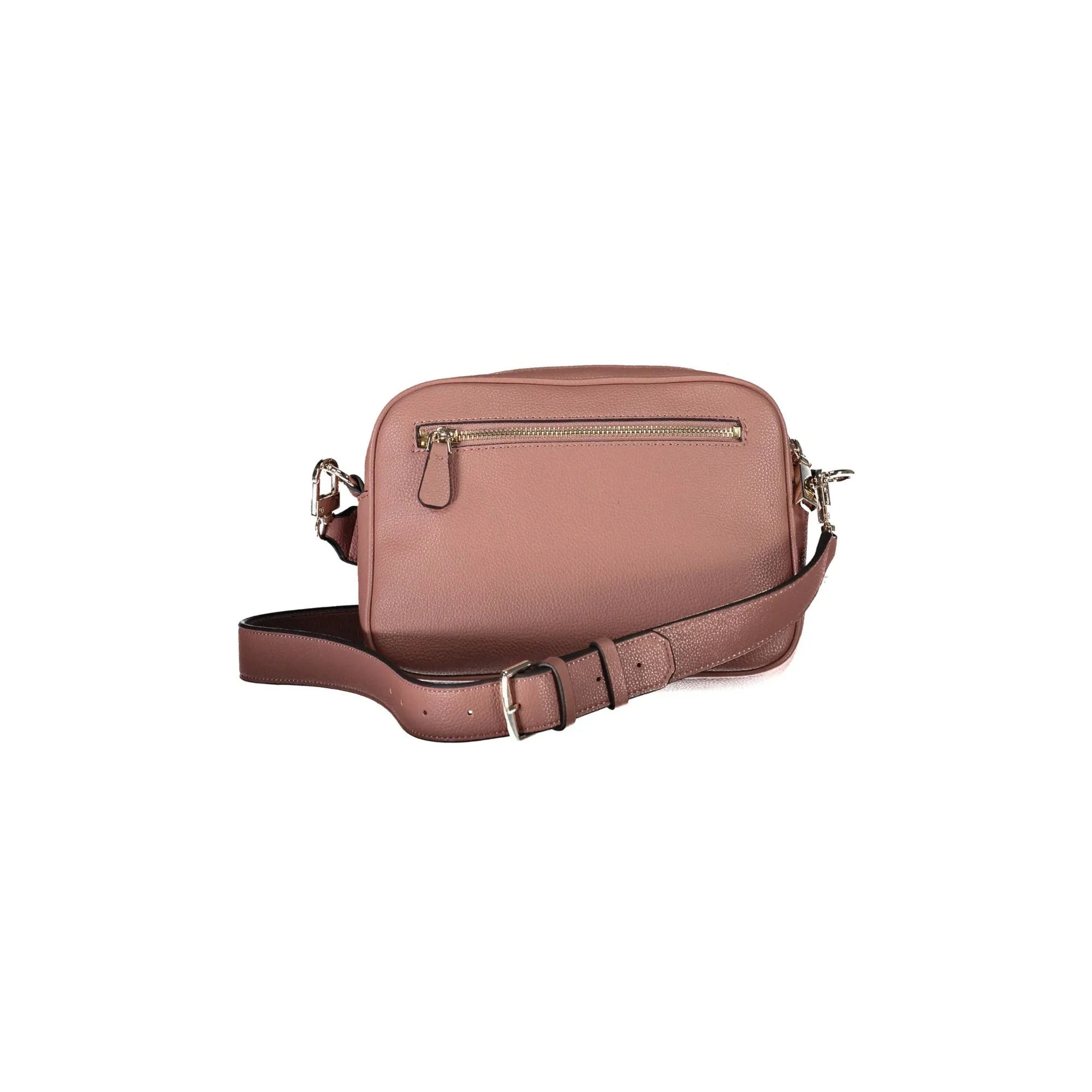 GUESS JEANS Women's Pink Shoulder Bag with Zip Closure