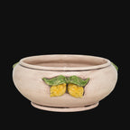 Centrotavola con Limoni Siciliani in Ceramica di Caltagirone Ø 25 cm — Madreperla