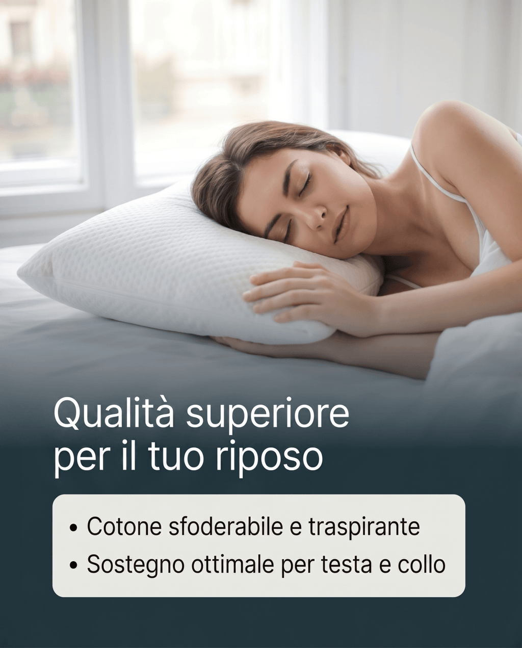 Coppia di cuscini in memory Vegetal in offerta con tessuto in cotone sfoderabile