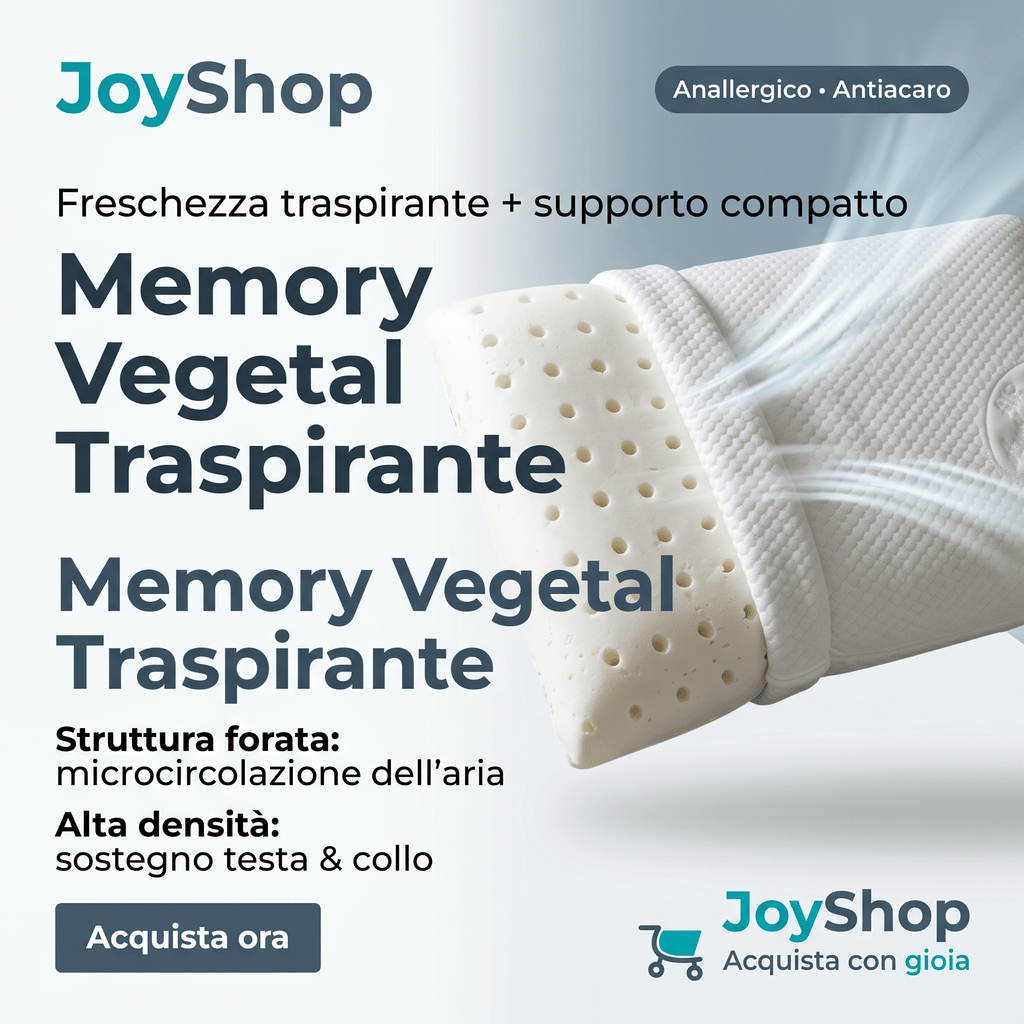 Coppia di cuscini in memory Vegetal in offerta con tessuto in cotone sfoderabile