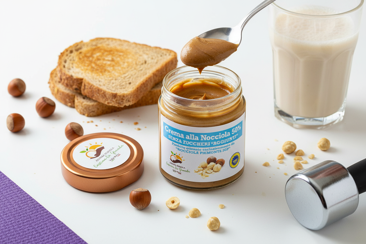 Hazelnut Cream 50% No Added Sugars - Piedmont Hazelnuts PGI