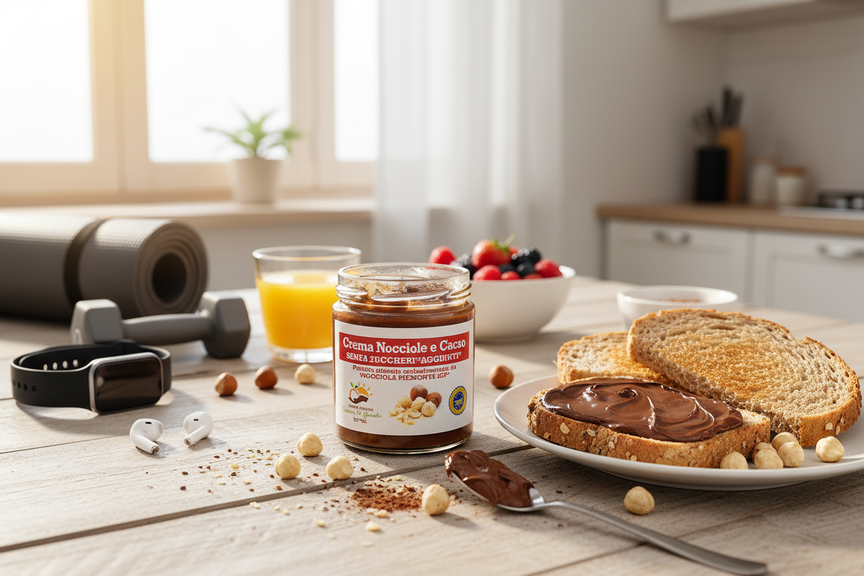 Hazelnut and cocoa spread with no added sugar