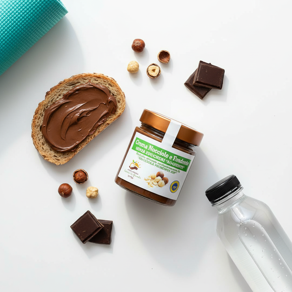 Hazelnut and dark chocolate spread with no added sugar