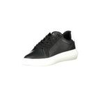 CALVIN KLEIN Scarpe Sneakers Uomo Nere con Dettagli Bianchi e Plantare Removibile