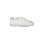 CALVIN KLEIN Women's White Leather Lace-Up Trainers