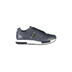 BLAUER Sneakers Uomo Blu con Lacci e Dettagli a Contrasto