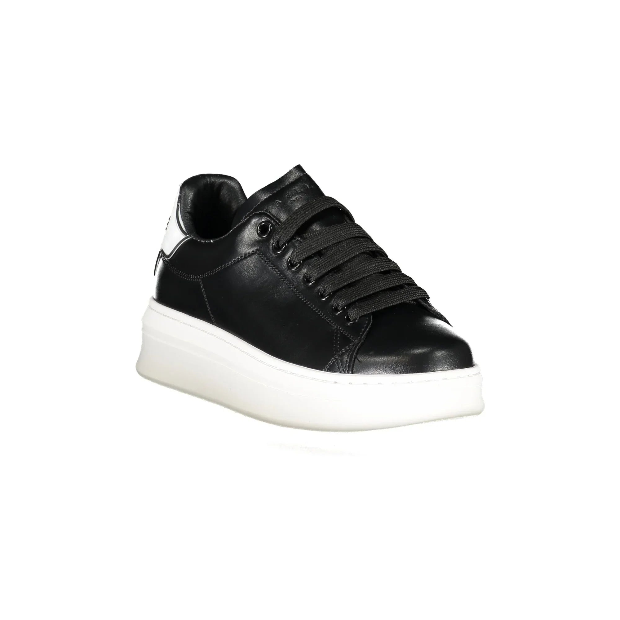 GAELLE PARIS Women's Black Sneakers with Contrast Details