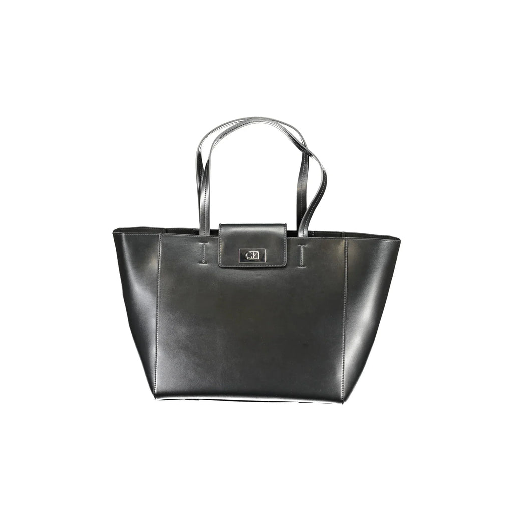 CALVIN KLEIN Women's Black Shoulder Bag with Long Handles