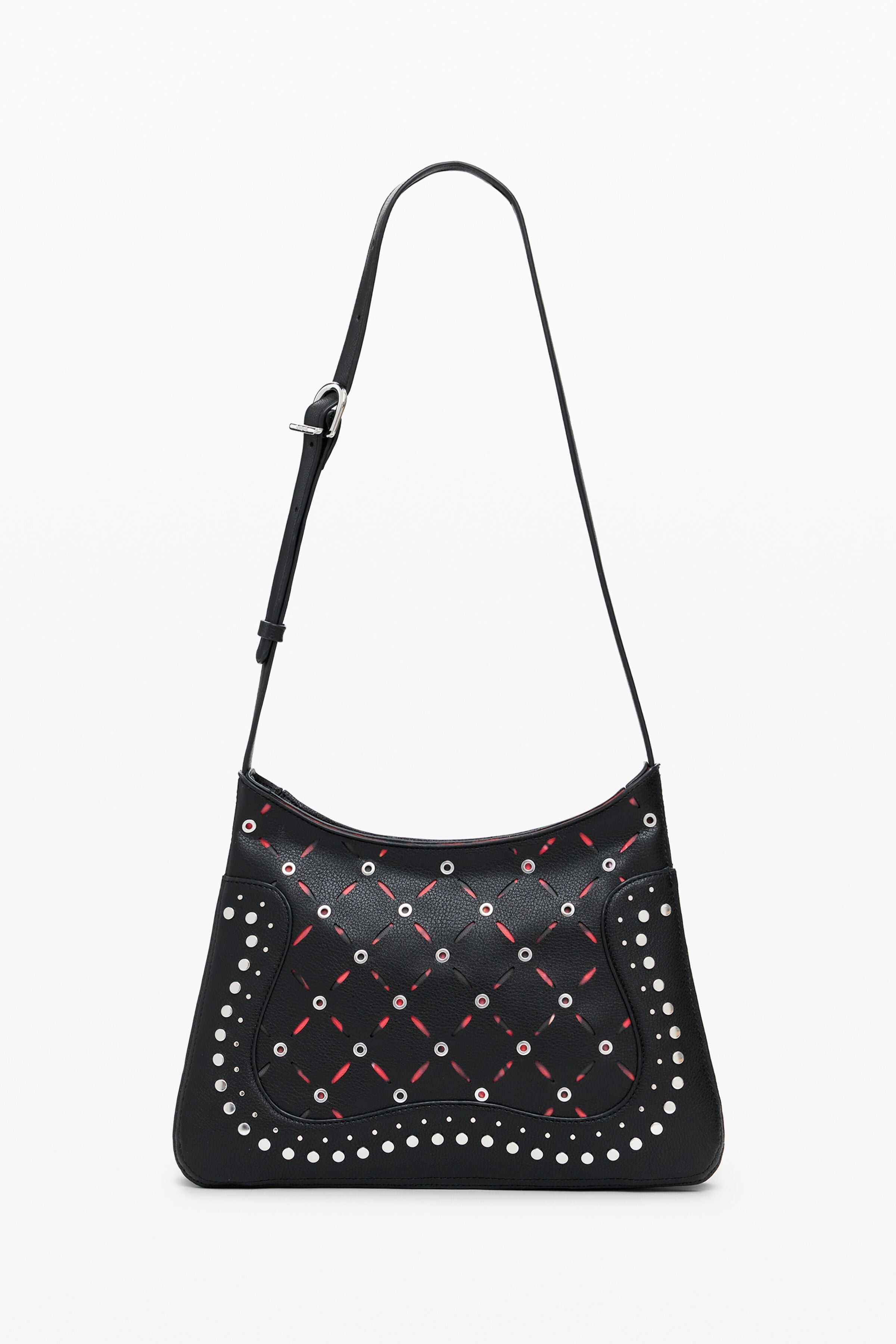 DESIGUAL Women's Black Yankee Manaos Crossbody Bag with Studs