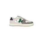CALVIN KLEIN Scarpe Sneakers Uomo Bianche con Dettagli Neri e Verdi