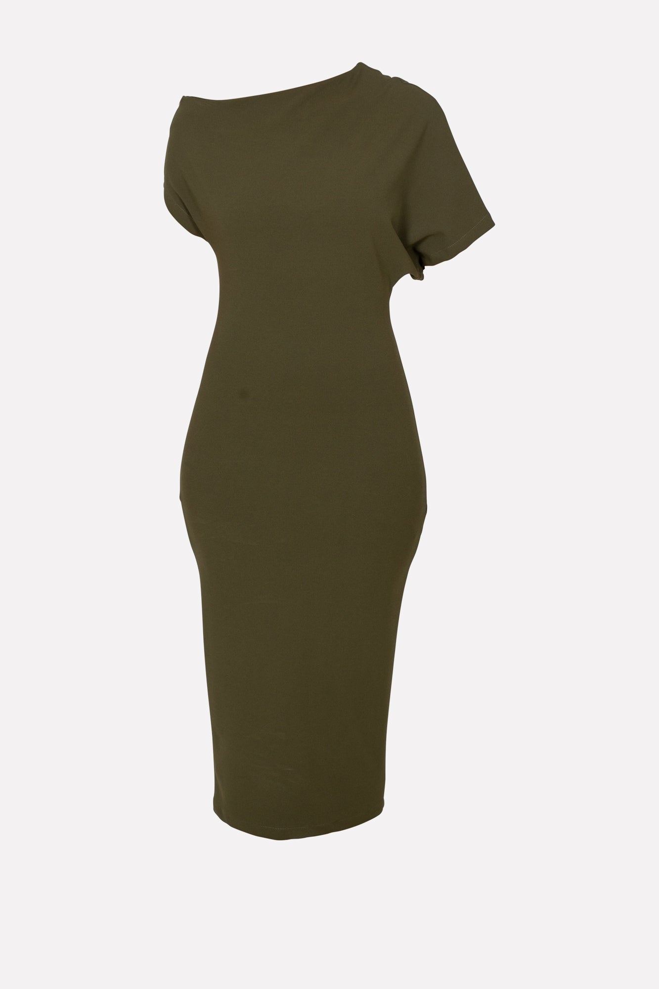 Elegant asymmetrical neck dress for every occasion