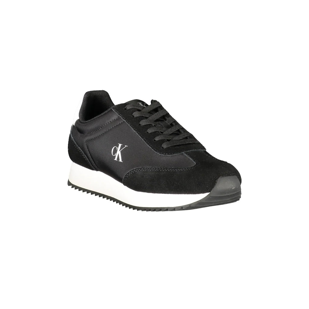 CALVIN KLEIN Scarpe Sneakers Donna Nere con Dettagli a Contrasto