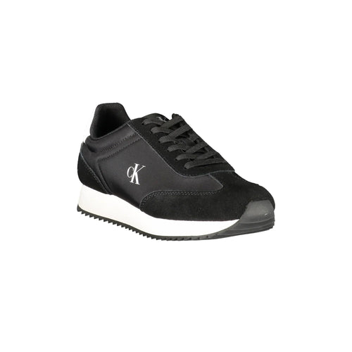 CALVIN KLEIN Women's Black Sneakers with Contrast Details