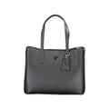 GUESS JEANS Women's Black Meridian Shoulder Bag with External Pockets and Zip