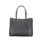 GUESS JEANS Women's Black Meridian Shoulder Bag with External Pockets and Zip
