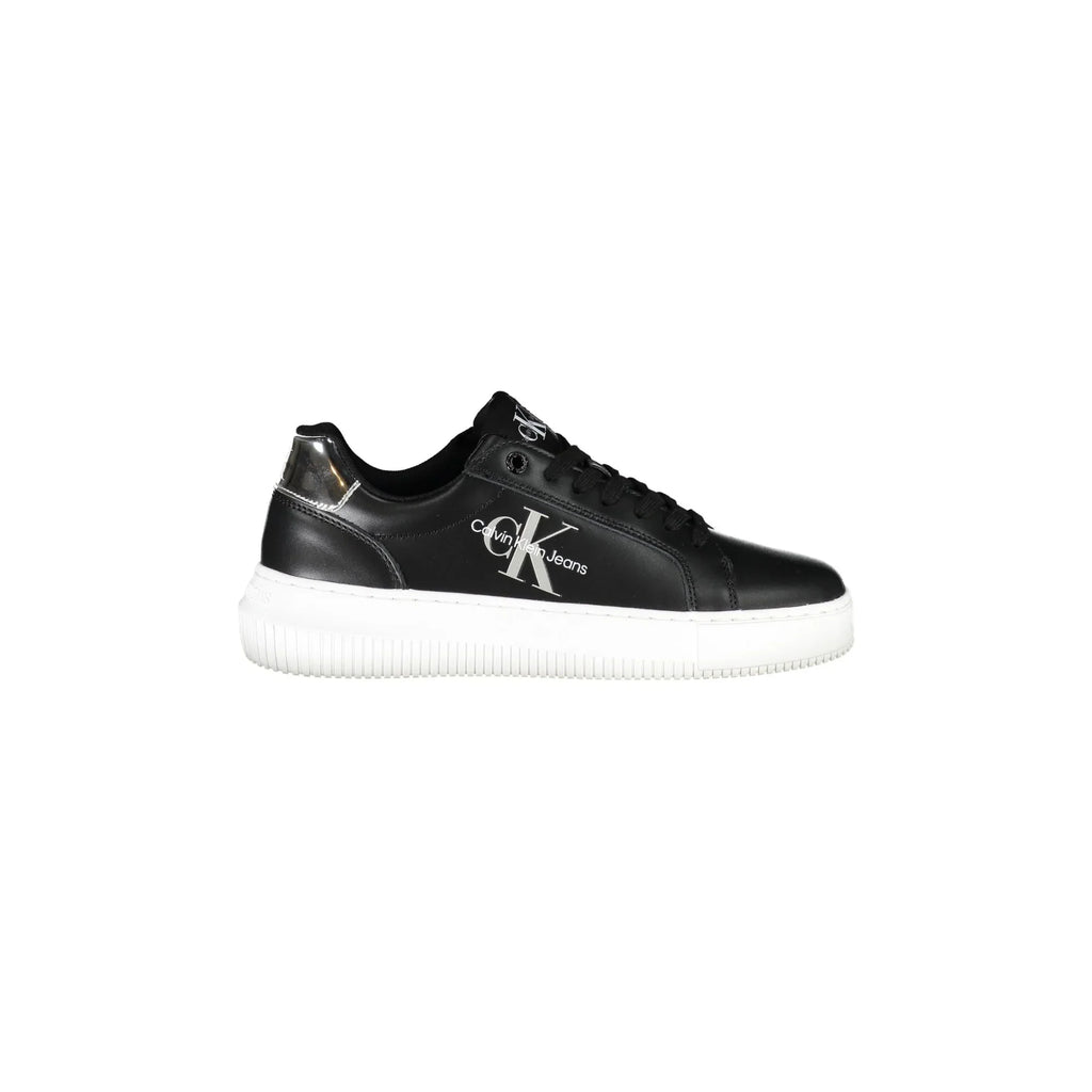 CALVIN KLEIN Women's Black Sneakers with Contrast Sole