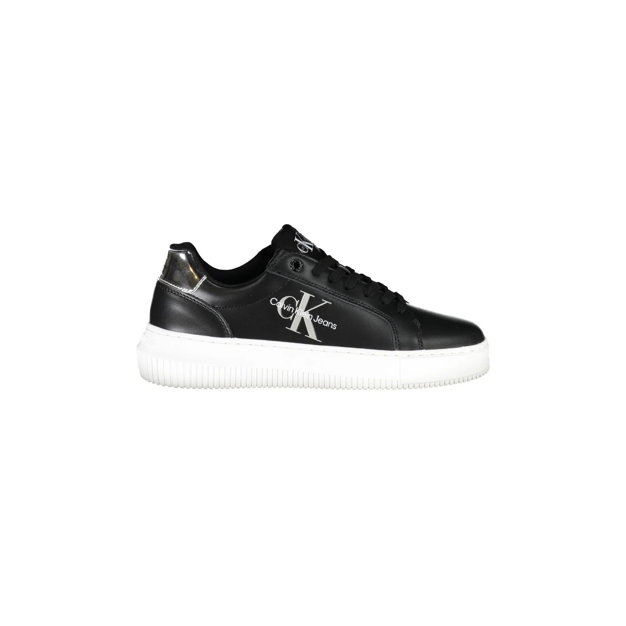 CALVIN KLEIN Women's Black Sneakers with Contrast Sole